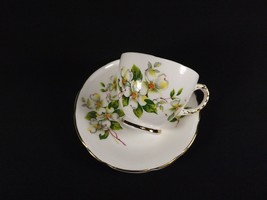 Delphine Cup &amp; Saucer Set Bone China-Floral Design-Made In England - £3.58 GBP