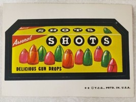 1973 Topps Wacky Packages Shots Gun Drops Sticker Card Tan Back Series 5 - $14.65