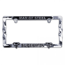 Superman 3D License Plate Frame Silver - £35.38 GBP