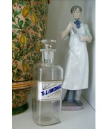 RARE Glass Label Apothecary Bottle~LUG~1800&#39;s~TR. LIMONIS~TINCTURE OF LEMON - £150.51 GBP
