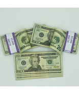  Realistic Prop Money 50 Pcs $20 Double Sided Full Print Realistic looks... - £11.02 GBP