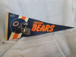 Vintage 80s Chicago Bears NFL Football Pennant 12&quot; - £14.94 GBP