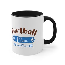 Football MOM Accent Coffee Mug, 11oz sports gift stocking stuffer - £14.31 GBP