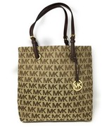 Michael Kors Jet Set Logo North South Tote - Beige / Mocha - NWT - $198 ... - £111.86 GBP