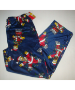 The Simpsons Men's Christmas Minky Fleece Sleep Pajama Pants Homer Blue Multi L - $25.73