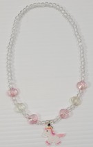 M) Pink Girls Unicorn Horse Pony Pendant Necklace Costume Toy Jewelry - £4.66 GBP
