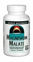 NEW Source Naturals Magnesium Malate 1250mg Inc. Absorb the Calcium 90 T... - $16.04