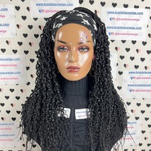 Curly Braids Headband Box Braids Braided Wigs For Black Women With Wavy ... - £110.46 GBP
