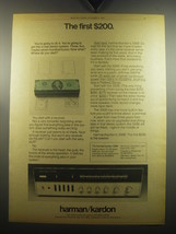 1974 Harman/Kardon 330B Receiver Ad - The first $200 - £14.78 GBP