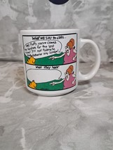 Vintage The Far Side Gary Larson &quot;What We Say To Cats...&quot; Coffee Mug 1983 - £10.66 GBP