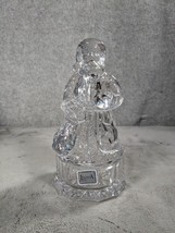 Evita Crystal Golden Stars Santa Trinket Box Glass Crystal Germany - $19.98