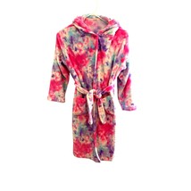 Doctor Unicorn Girls 10-11Y Tie Dye Hooded Plush Robe Pajamas Elastic Waist - $281.56 MXN
