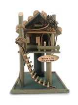 &quot;Our Neck of the Woods&quot; Treehouse Brown Wood Birdfeeder - £15.87 GBP