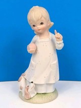 Girl &amp; Dog Lefton Porcelain 03467 Christopher Collection VTG NOS &quot;Be My Pal&quot; - £6.62 GBP