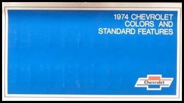 1974 Chevrolet ORIGINAL Paint Chip Color Feature Sales Brochure GM 74   - £8.01 GBP