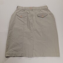 Averroe RN#40787 Women's Tan/Beige Cotton Rear Zip & Slit Denim Skirt Size 16 image 14