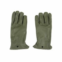 Authentic French Army Leather Gloves Olive Drab Size Large 8.5 inches Fa... - $352.33 MXN