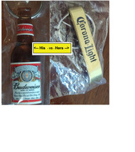 His vs Hers Mini Budweiser Bottle Opener vs Corona Light Beer Bottle Opener - $12.99+