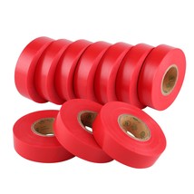 Lichamp 10-Pack Red Electrical Tape Waterproof, 3/4 In X 66Ft, Industrial Grade - £28.41 GBP