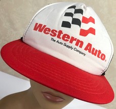 VTG Western Auto Supply Mesh Trucker Snapback Baseball Cap Hat - $15.13