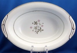 Noritake Duane Oval Vegetable Serving Bowl 10.5in Pink Flowers Platinum ... - £21.97 GBP