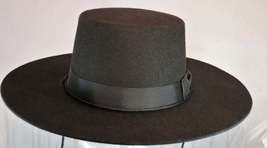 Spanish Hat /  Deluxe Zorro Hat / 100% Wool / Black - £62.90 GBP+