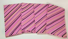 Pink Cloth Fabric Napkins Black Gold Dots Modern Retro Diagonal 20&quot; Set of 4 - £14.00 GBP