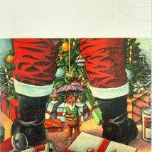 Naughty Christmas Santa Pee Elf Umbrella Mini Card Tag Set 90s Deadstock Rare - £21.55 GBP