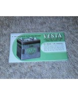 Vintage Vesta Plate Lock Batteries Ink Blotter Advertising - $14.01