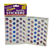 VINTAGE 1999 TREND SPARKLE STICKERS PATRIOTIC AMERICAN USA FLAG STAR NEW... - $19.00