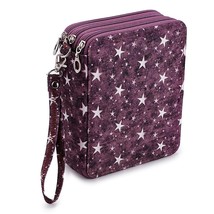 Zippered Pencil Case-Canvas 72 Slots Handy Pencil Holders With Printing ... - £18.08 GBP