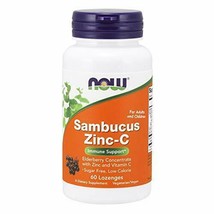 NOW Foods NOW Supplements, Sambucus Zinc-C with Elderberry Concentrate a... - £10.28 GBP