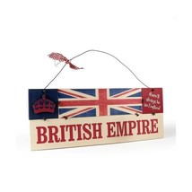 Heartwarmers British Empire Vintage Wooden Union Jack Sign Plaque  - £19.98 GBP