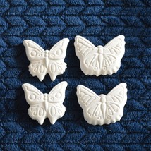 Set of 4 Ceramic Bisque Butterfly Magnets Ready to Paint - £3.12 GBP