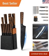 Ergonomic Professional 12-Piece Kitchen Knife Set with Stylish Wooden Ha... - $79.49 Ergonomic Professional 12-Piece Kitchen Knife Set with Stylish Wooden Ha... - $79.49