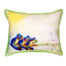 Betsy Drake Three Frogs Extra Large 20 X 24 Indoor Outdoor Pillow - £55.25 GBP