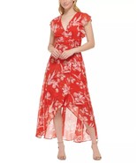 JESSICA HOWARD Women&#39;s Floral-Print Maxi Dress Red Multi Plus Size 16W $109 - £34.27 GBP