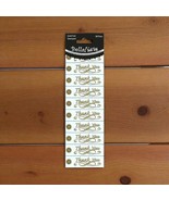 50 Bella Foil Tags White with Metallic Gold Thank You Party Favor Tag We... - $7.69