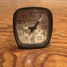 Vintage Westclox Black Alarm Clock  Wind Up, Decor 3&quot; Square. Works - $19.80