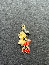 Vintage Small Disney Enamel &amp; Goldtone Minnie Mouse Pendant – 1 x 3/8th’s inches - £9.00 GBP