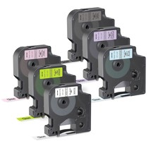 6 X Light Color Label Tape Replacement For Dymo Label Maker Refills Compatible W - £26.74 GBP