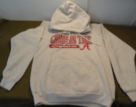 ALABAMA CRIMSON TIDE GRAY/RED PULLOVER  HOODIE SWEATSHIRT WARM SMALL 19x... - $22.17