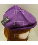 HATsanity Unisex Wool Felt Crumple Ivy Flat Cap Ascot Cap - Purple - £23.90 GBP