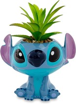 Disney Lilo &amp; Stitch Full Body 5-Inch Ceramic Planter With Artificial Succulent - £31.31 GBP