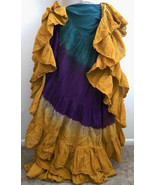 25Yard Multicolor Tribal Gypsy Triple Dip Dyed Gorgeous ATS Skirt~ - $136.75 CAD