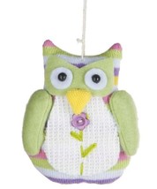 Plush Owl Ornament From Ganz - Purple Flower - £6.28 GBP