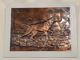 Copper Embossed Art - Hunting Dog Pointer Rustic Farmhouse Style - 9x7 Unframed - £15.68 GBP