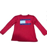 Tommy Hilfiger Unisex Kids Logo Printed T-Shirt, 7, Red - £35.69 GBP