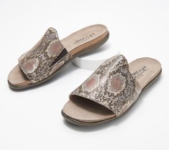 Naot Leather Slide Sandals - Skylar  Golden Python EU 38(US 7-7.5) - £99.14 GBP