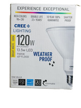 Cree 120W Bright White(3000k) 13.5w 40• Flood Weather Proof Light Bulb - £27.59 GBP